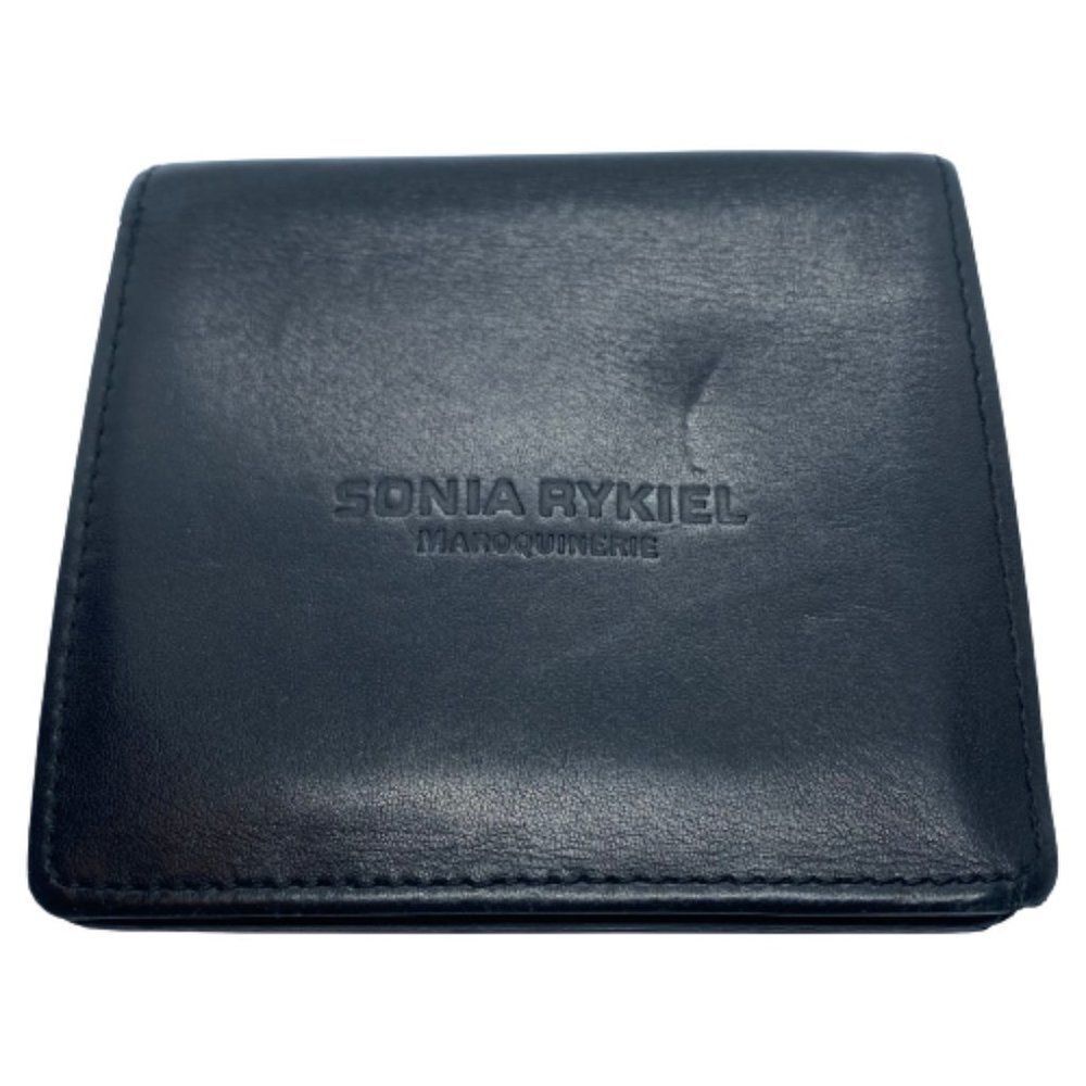 Sonia Rykiel Maroquinerie Basic Black Leather Bifold Wallet